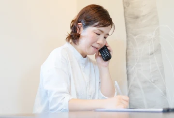 受付する様子